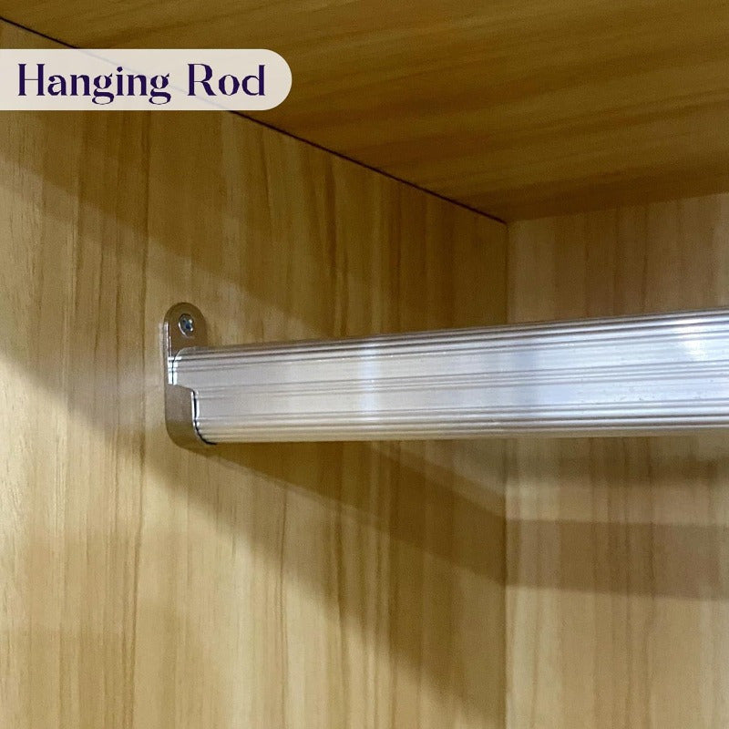 Doors Bedroom Armoire Wardrobe Closet Cabinet Wardrobe Closet with Hanging Rod Wood Closet Wardrobe for Large Storage Armoires and Wardrobes with Drawers Wooden 2 Packages