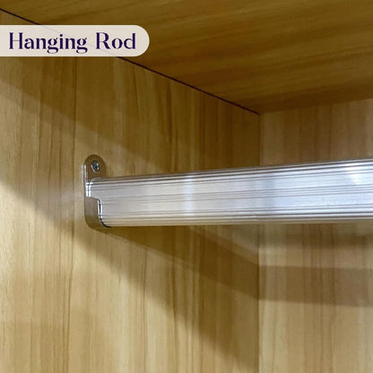 Doors Bedroom Armoire Wardrobe Closet Cabinet Wardrobe Closet with Hanging Rod Wood Closet Wardrobe for Large Storage Armoires and Wardrobes with Drawers Wooden 2 Packages